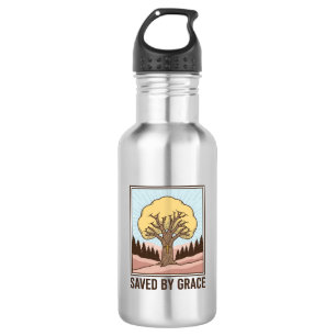 Saved by Grace Christian Tree Vintage Shirt Design 532 Ml Water Bottle