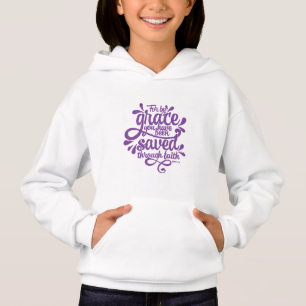 Saved by Grace purple glitter