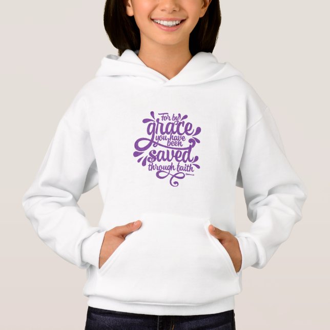 Saved by Grace purple glitter (Front)