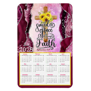 Saved by grace through faith 2025 Calendar  Magnet