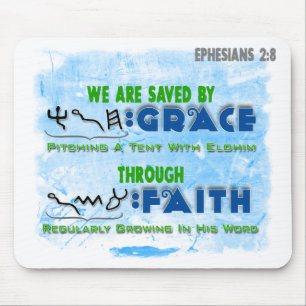 Saved By Grace Through Faith Mouse Pad