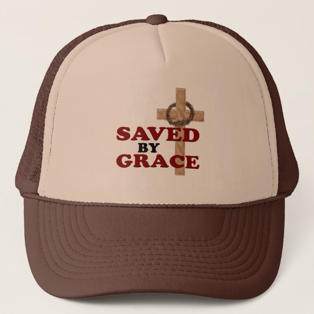 SAVED BY GRACE TRUCKER HAT (Front)