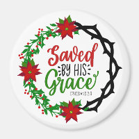 Saved by His Grace Christmas Wreath