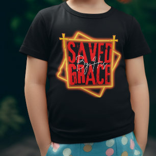 Saved by his Grace - Gospel Gratitude For Girls T-Shirt