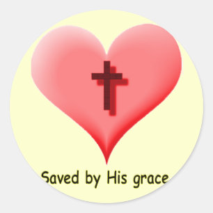 Saved by His grace.- Sticker