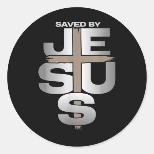 Saved By Jesus Classic Round Sticker