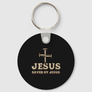 Saved By Jesus Cross Christian Religious God Jesus Key Ring