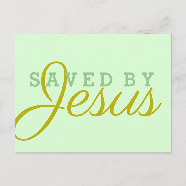 Saved by Jesus Postcard (Front)