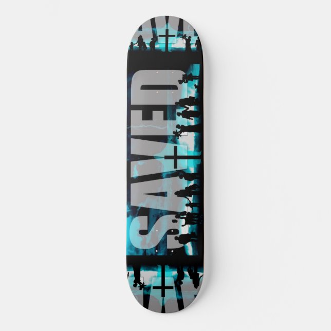 Saved Christian Logo Skateboard deck skating board (Front)
