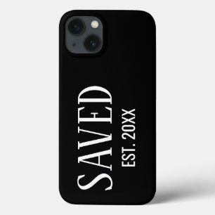 Saved Est Established Black Caps Christian iPhone 13 Case