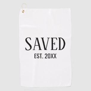 Saved Est Established Christian Golf Towel