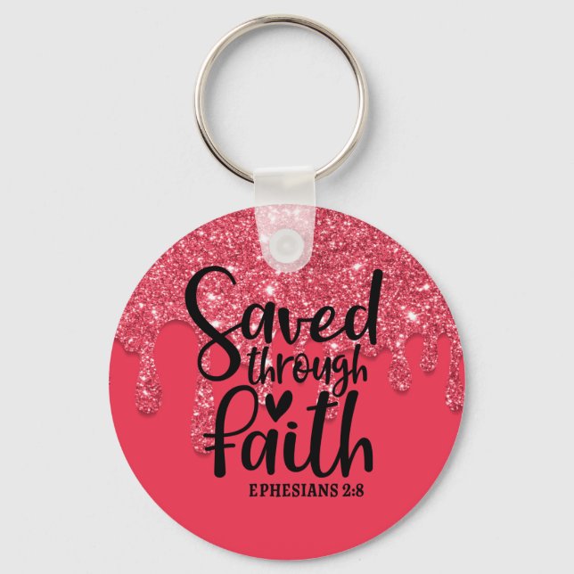 Saved Through Faith Key Ring (Front)
