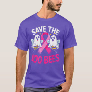 Savehe Boo Bees Funny Breast Cancer Awareness Hall T-Shirt