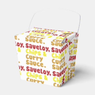 Saveloy, Chips & Curry Sauce. Favour Box