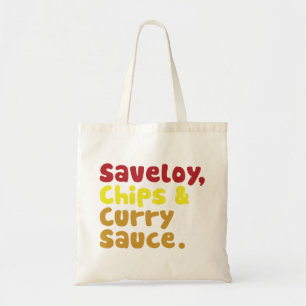 Saveloy, Chips & Curry Sauce. Tote Bag
