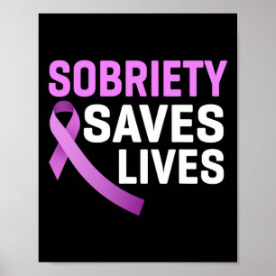 Saves Lives End Addiction Overdose Awareness  Poster