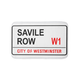 Savile Row Road Sign Bath Mat