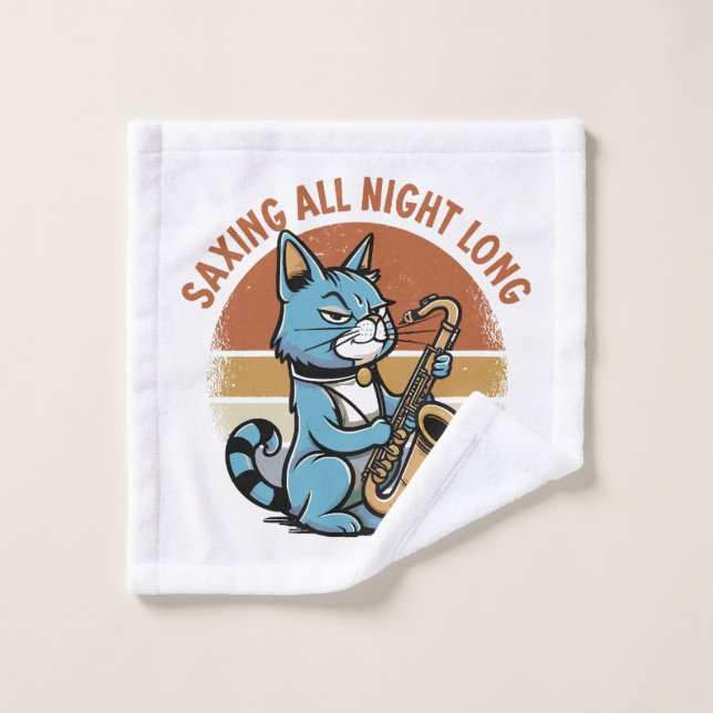 Saving All Night Long - For Saxophone players Wash Cloth (Wash Cloth)
