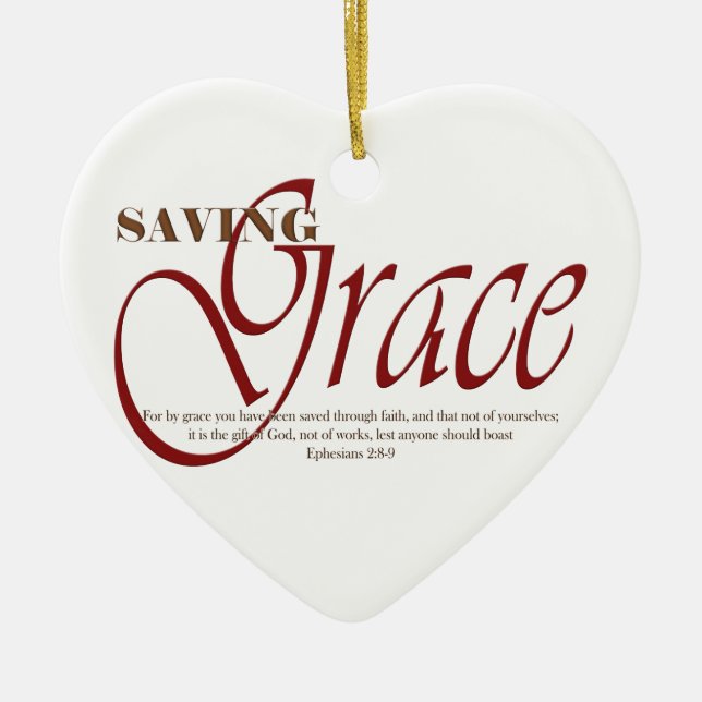 Saving Grace Ceramic Tree Decoration (Front)