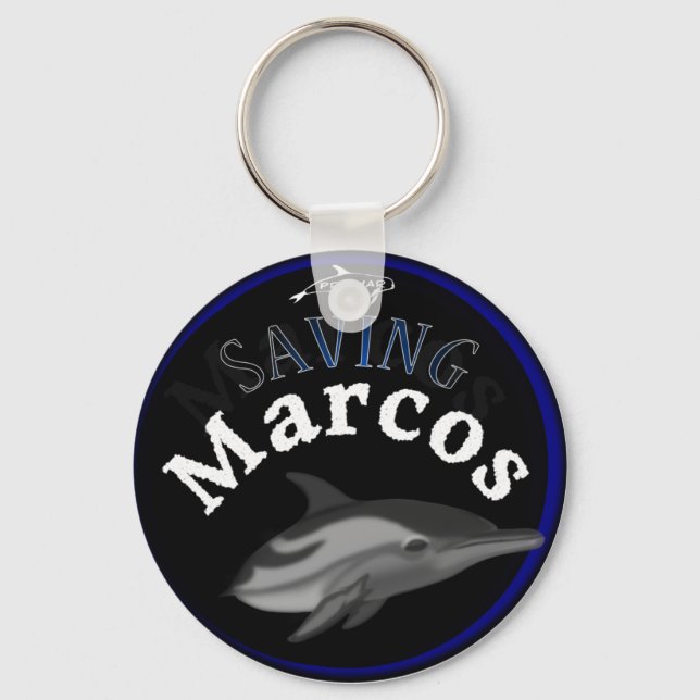Saving Marcos the dolphin Keychain (Front)