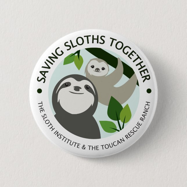 Saving Sloths Together Program | Logo Button (Front)