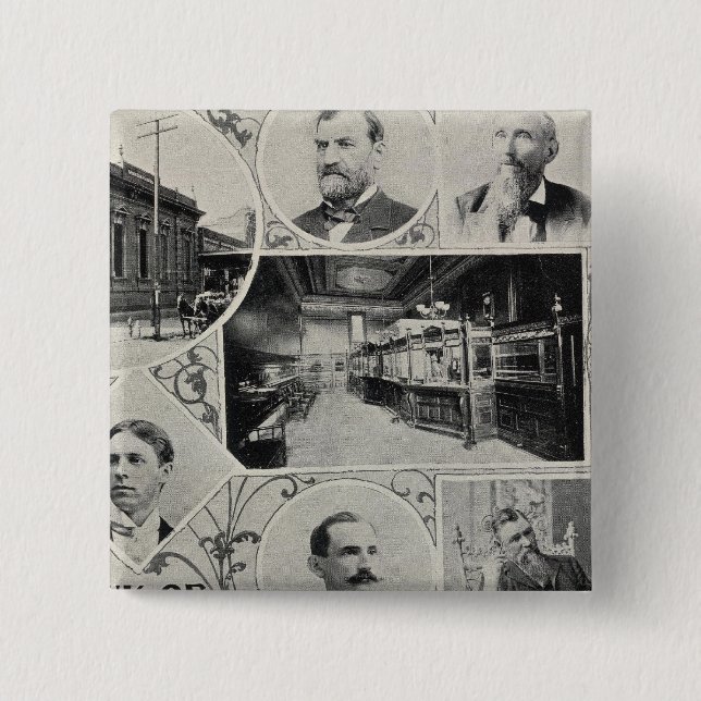 Savings Bank of Santa Rosa, California 15 Cm Square Badge (Front)