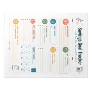  Savings Goal Tracker Notepad