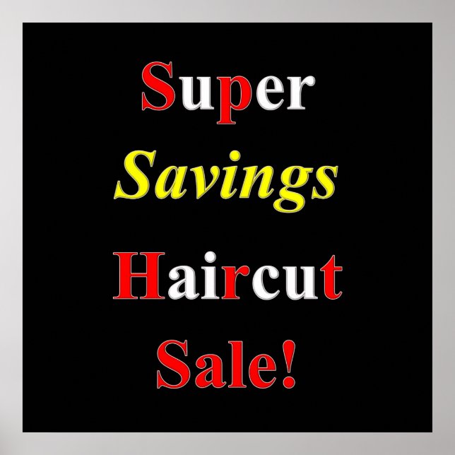 Savings Haircut Sale Poster Matte (Front)