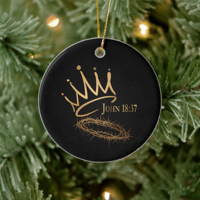 SAVIOR KING Elegant Black/Gold Christmas  Ceramic Tree Decoration (Tree)
