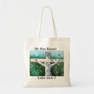 Savior/ Luke 24:6-7 Original Art work Tote Bag