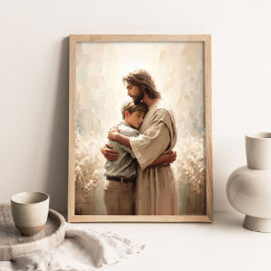 Savior's Trust, Modern Christian Art, Jesus with  Poster