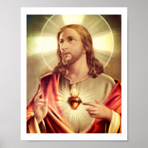 Saviour Eyes Raised Towards Heaven Poster