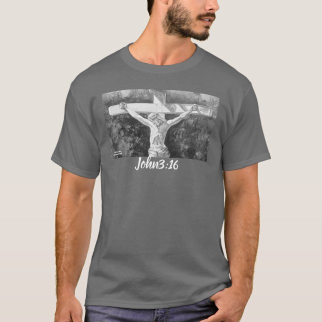 SAVIOUR John 3:16 Baptism Christmas Easter T-Shirt (Front)