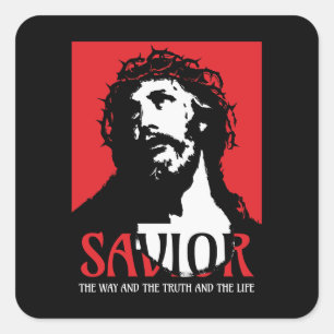 Saviour The Way The Truth nd The Life Square Sticker
