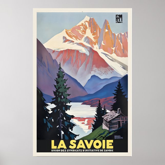 Savoie Auvergne-Rhone-Alpes France Vintage Travel Poster (Front)
