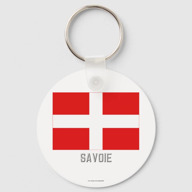 Savoie flag with name key ring (Front)