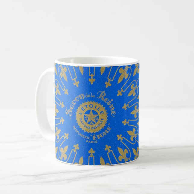 Savon de la Reine Soap Label Coffee Mug (Front Left)