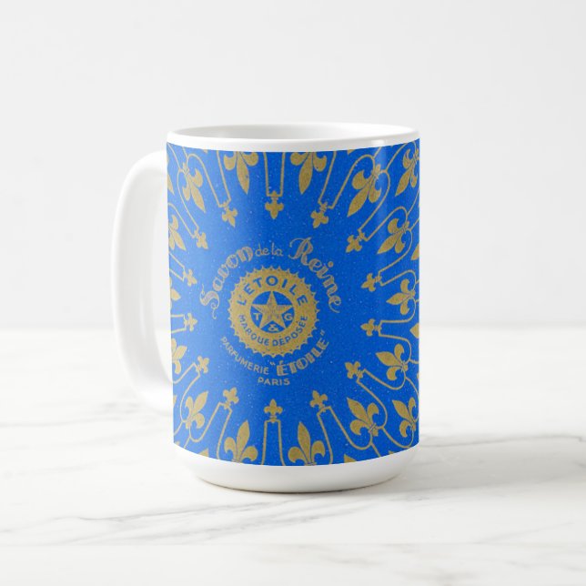 Savon de la Reine Soap Label Coffee Mug (Front Left)