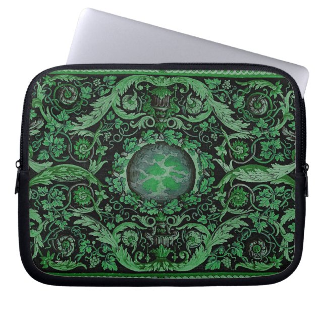 Savonnerie Carpet 1 (Green) Laptop Sleeve (Front)