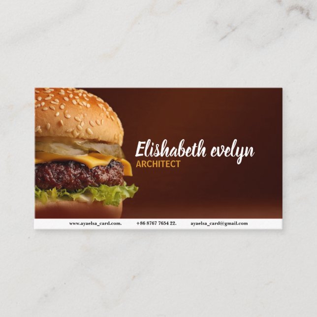 Savory Burger Delight g43 Business Card (Front)