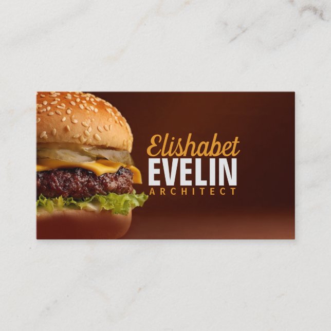 Savory Burger Delight g764 Business Card (Front)