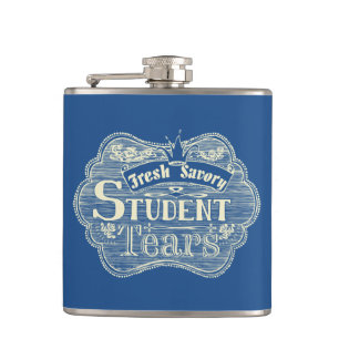 Savory Student Tears Hand Drawn Chalkboard Hip Flask