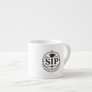 Savour In Peace Coffee espresso cup
