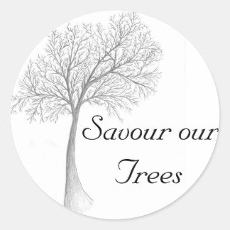 Savour our Trees Classic Round Sticker