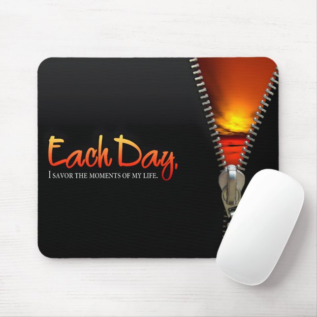 "Savour the moments" Motivation Affirmation Mouse Pad (With Mouse)