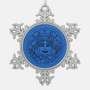 Savoy blue Snowflake ornament