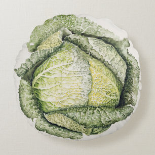 Savoy Cabbage Round Cushion