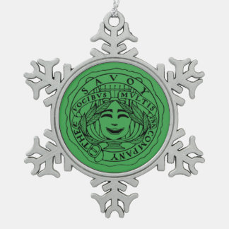Savoy green Snowflake ornament
