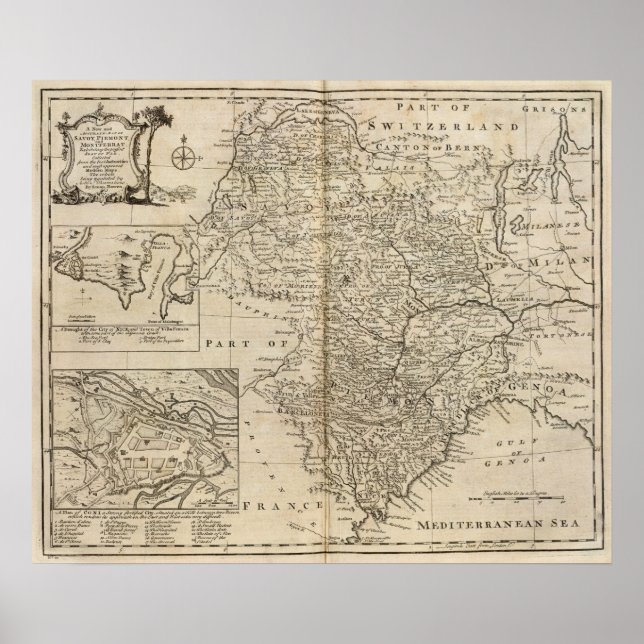 Savoy, Piemont, Montferrat Poster (Front)