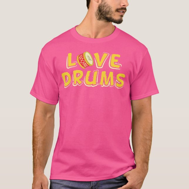 Savvy Turtle. Love Drums T-Shirt (Front)